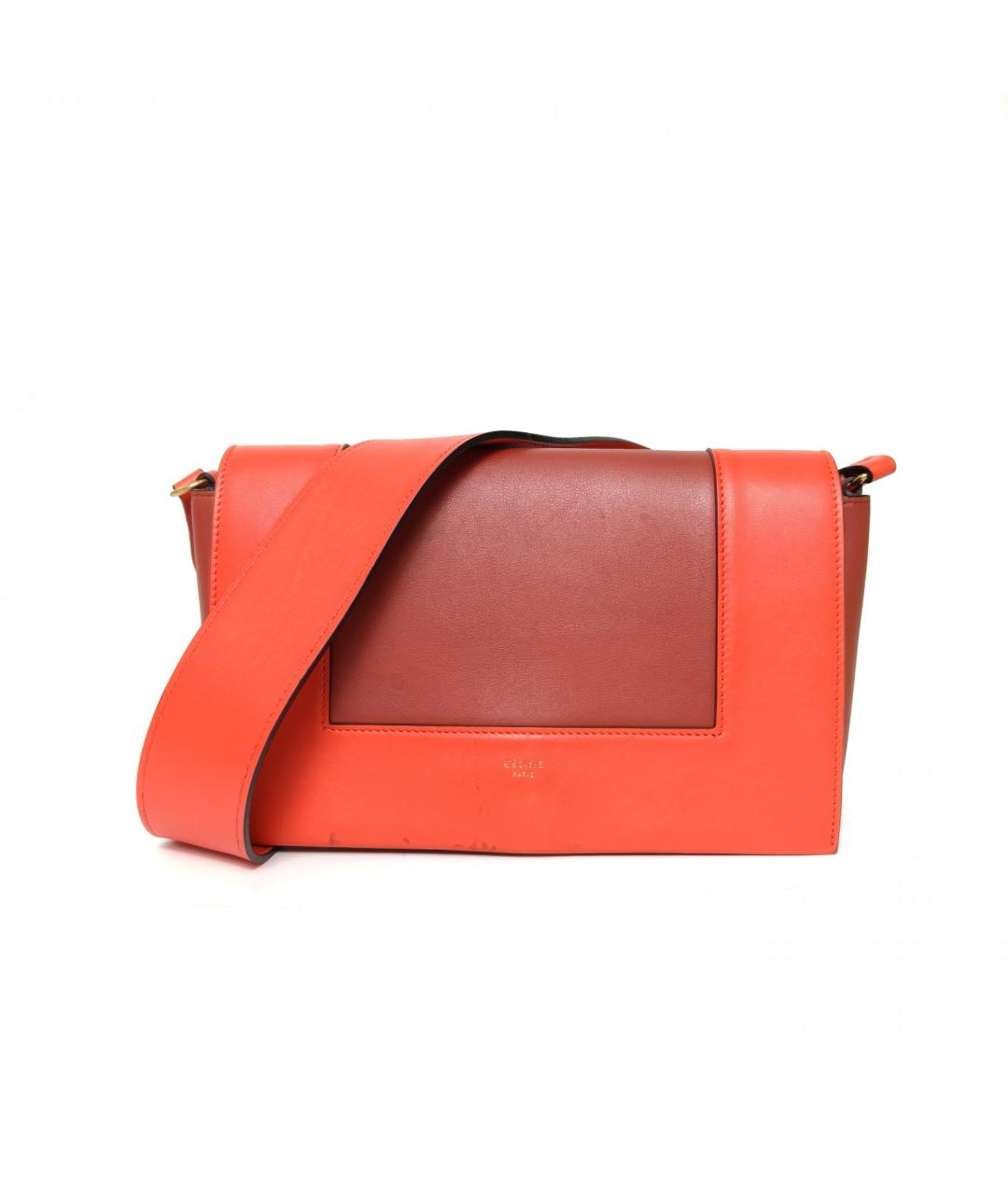 CELINE Красная кожаная сумка через плечо, фото 2