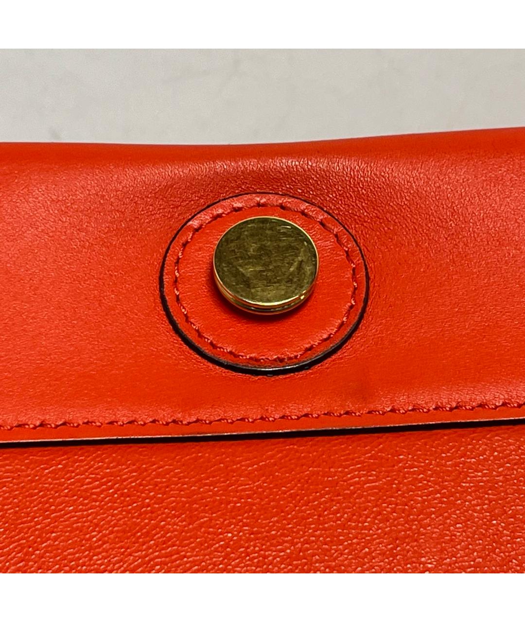 CELINE Красная кожаная сумка через плечо, фото 9