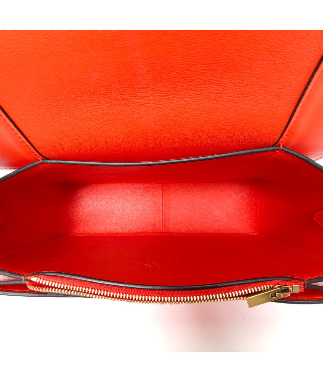 CELINE Красная кожаная сумка через плечо, фото 7