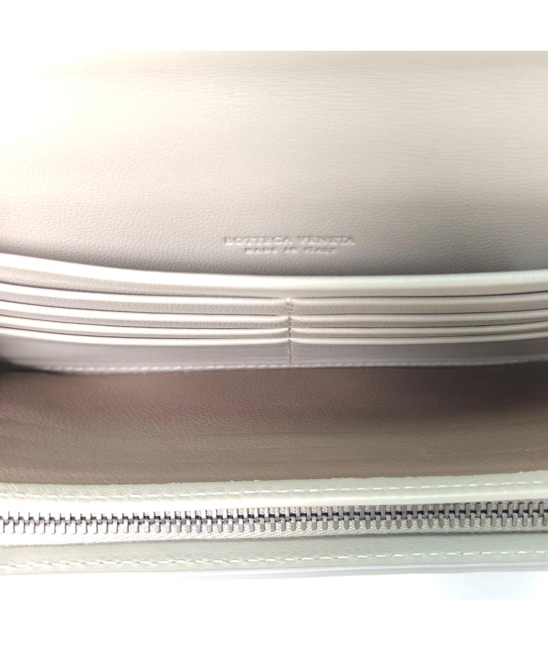BOTTEGA VENETA Серый кожаный кошелек, фото 7