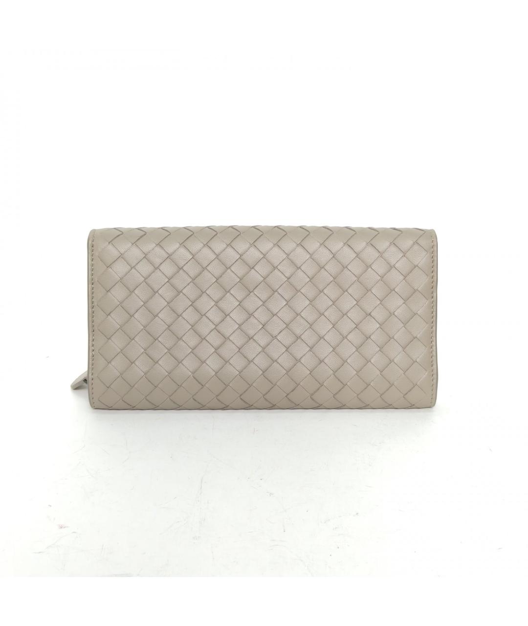BOTTEGA VENETA Серый кожаный кошелек, фото 3