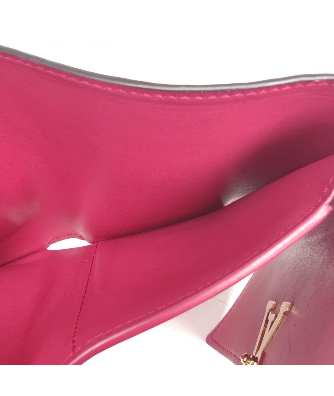 LOUIS VUITTON Черный кожаный кошелек, фото 7