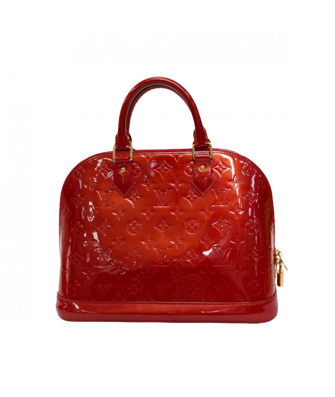 LOUIS VUITTON Красная сумка с короткими ручками из лакированной кожи, фото 2