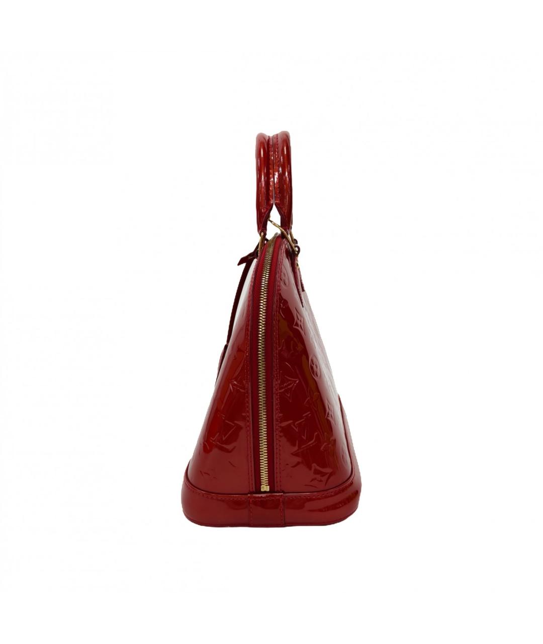 LOUIS VUITTON Красная сумка с короткими ручками из лакированной кожи, фото 5