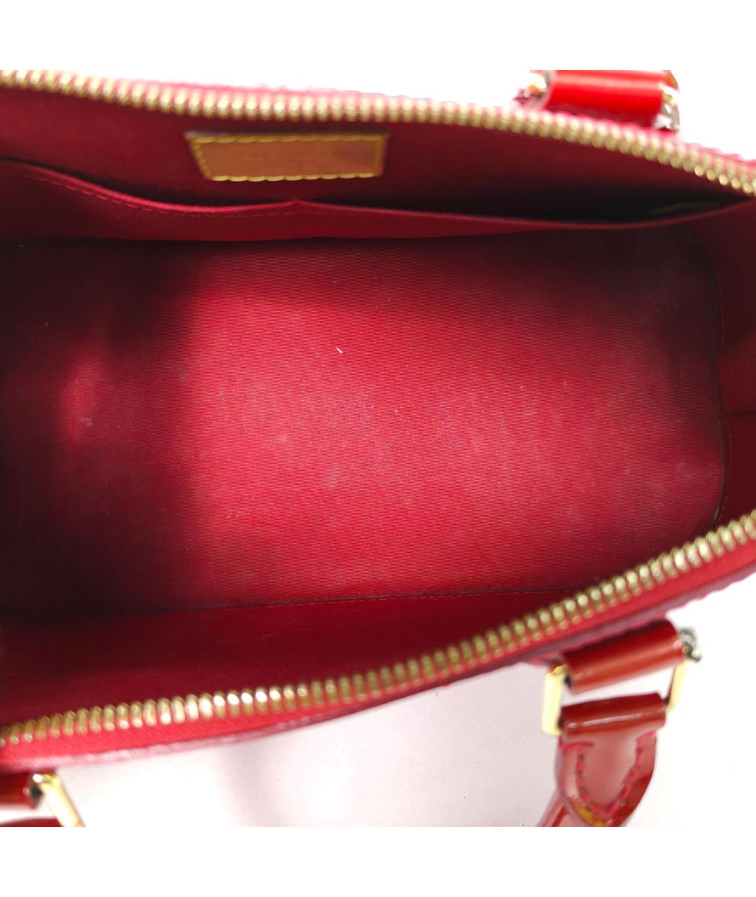 LOUIS VUITTON Красная сумка с короткими ручками из лакированной кожи, фото 7