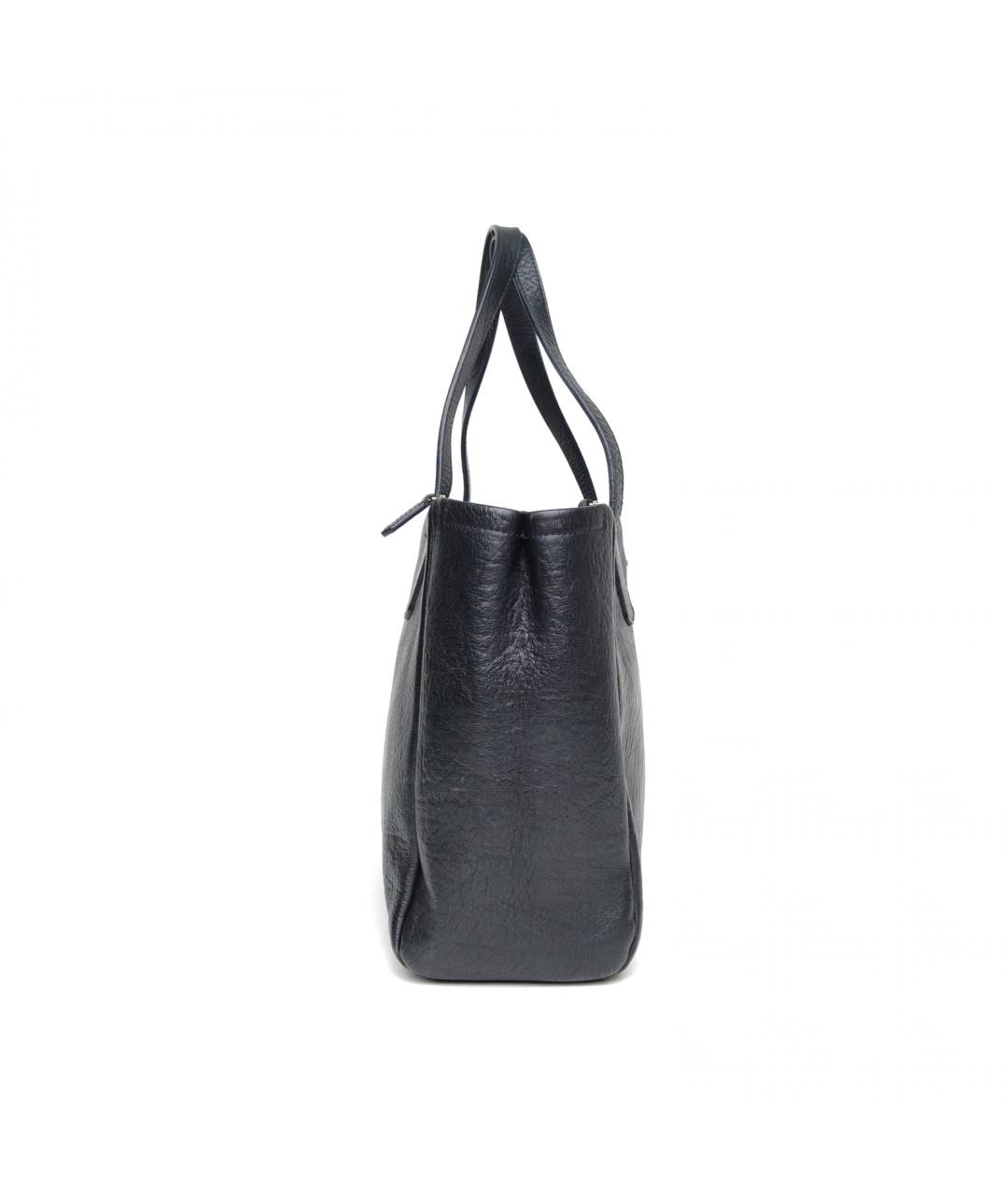 BVLGARI Черная кожаная сумка тоут, фото 5