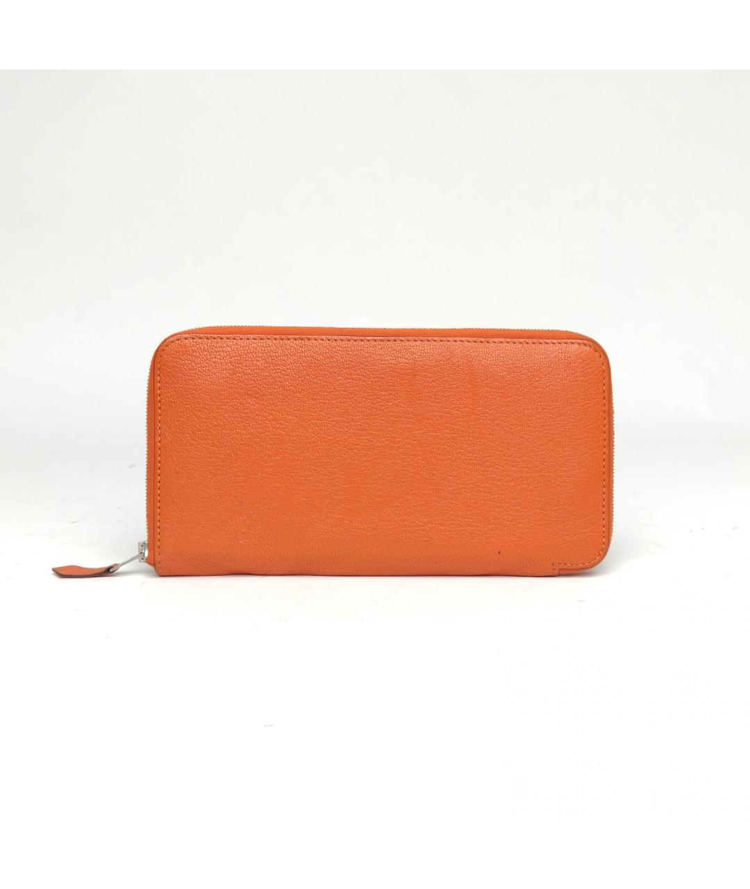 HERMES Оранжевый кожаный кошелек, фото 2