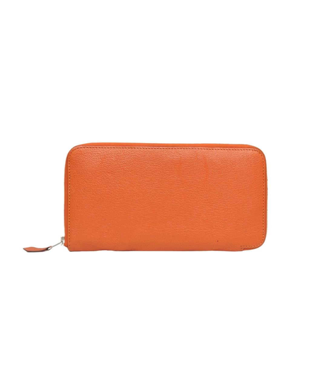 HERMES Оранжевый кожаный кошелек, фото 1