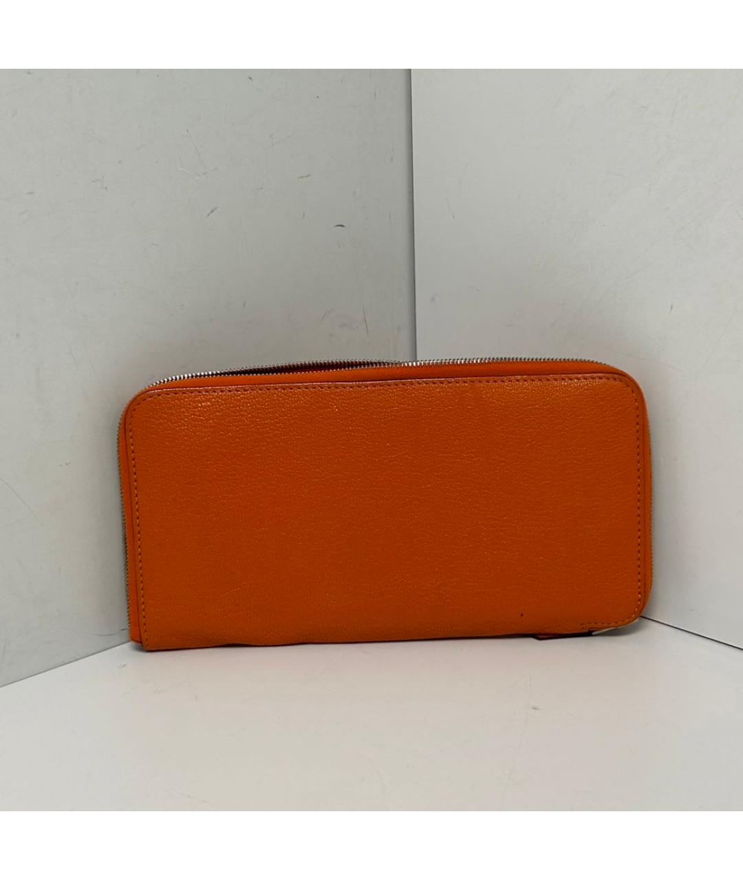 HERMES Оранжевый кожаный кошелек, фото 9