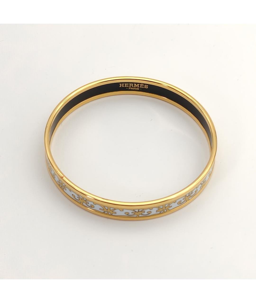 HERMES Золотой металлический браслет, фото 2