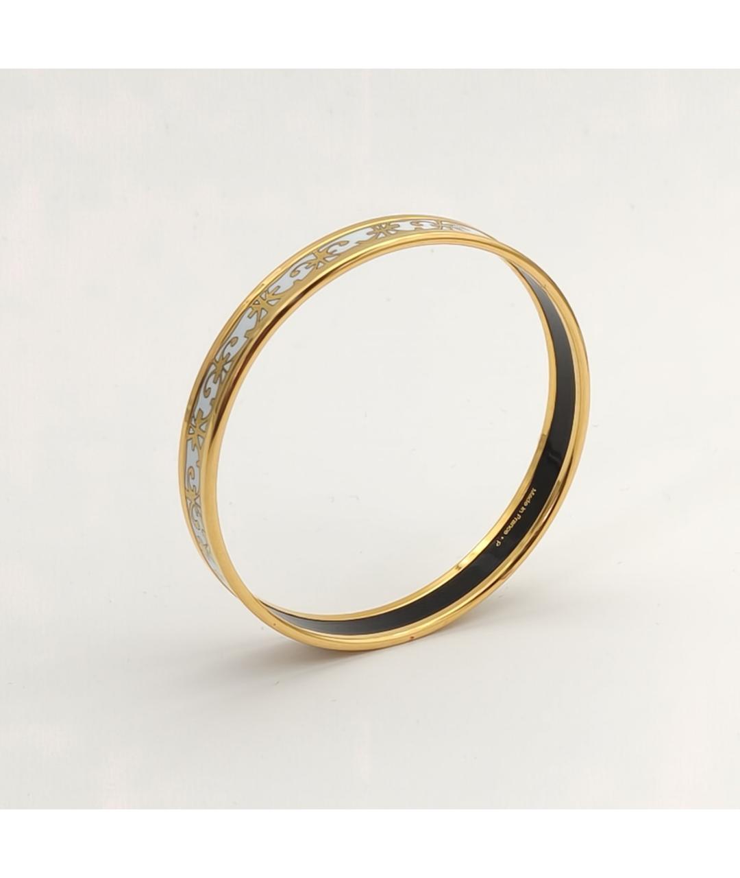 HERMES Золотой металлический браслет, фото 3