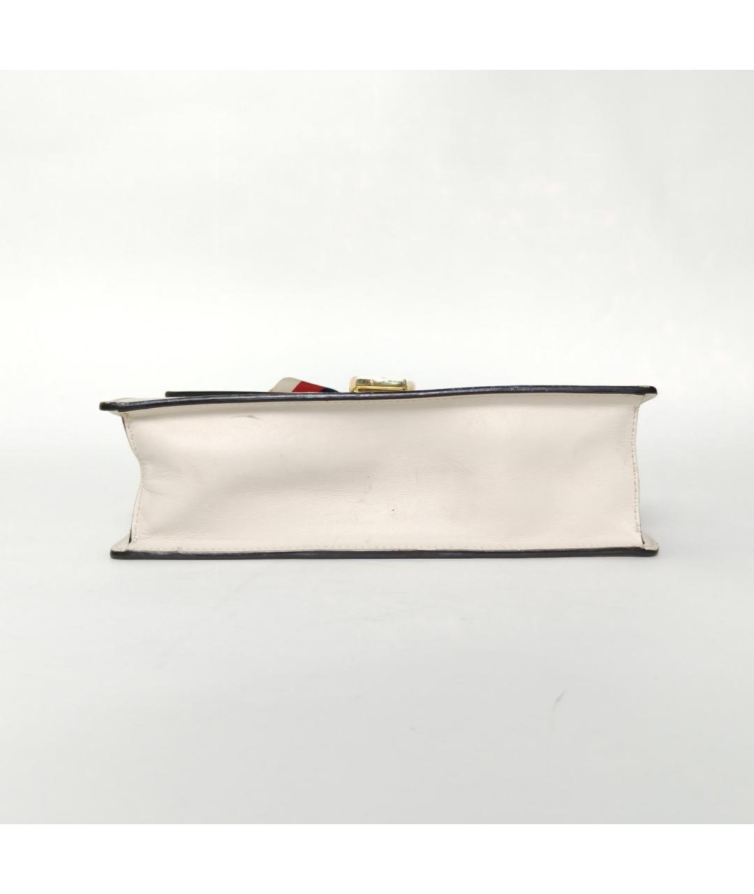 GUCCI Белая кожаная сумка через плечо, фото 6