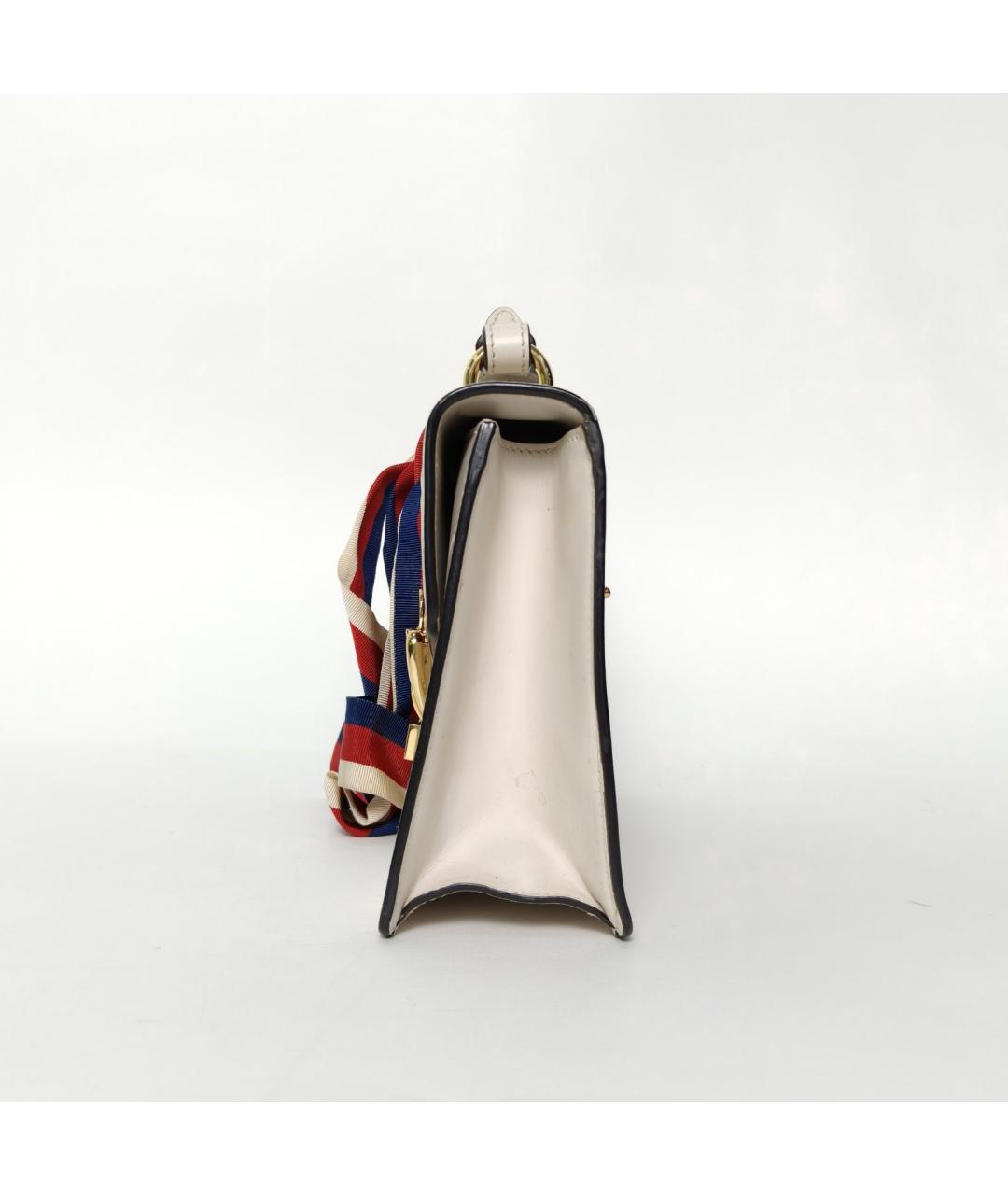 GUCCI Белая кожаная сумка через плечо, фото 5