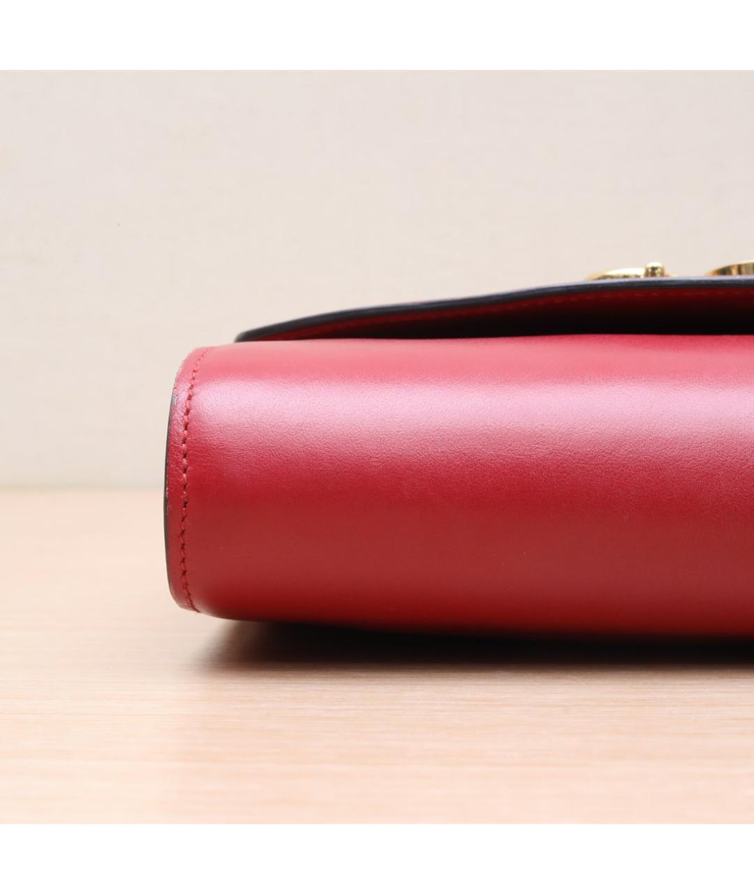 GUCCI Красная кожаная сумка через плечо, фото 9