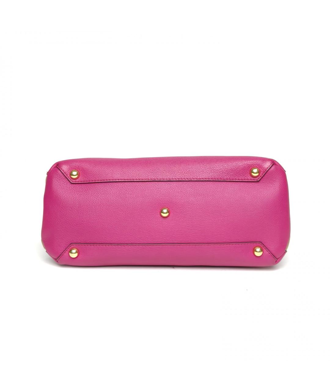 BURBERRY Фуксия кожаная сумка с короткими ручками, фото 6