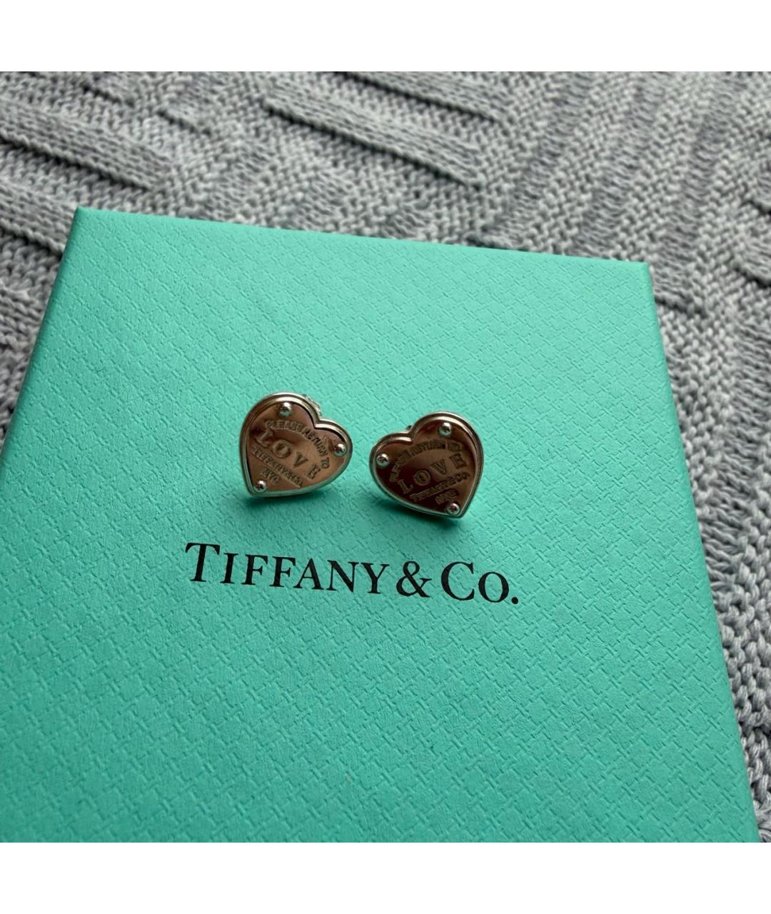 TIFFANY&CO Серебряные серебряные серьги, фото 2
