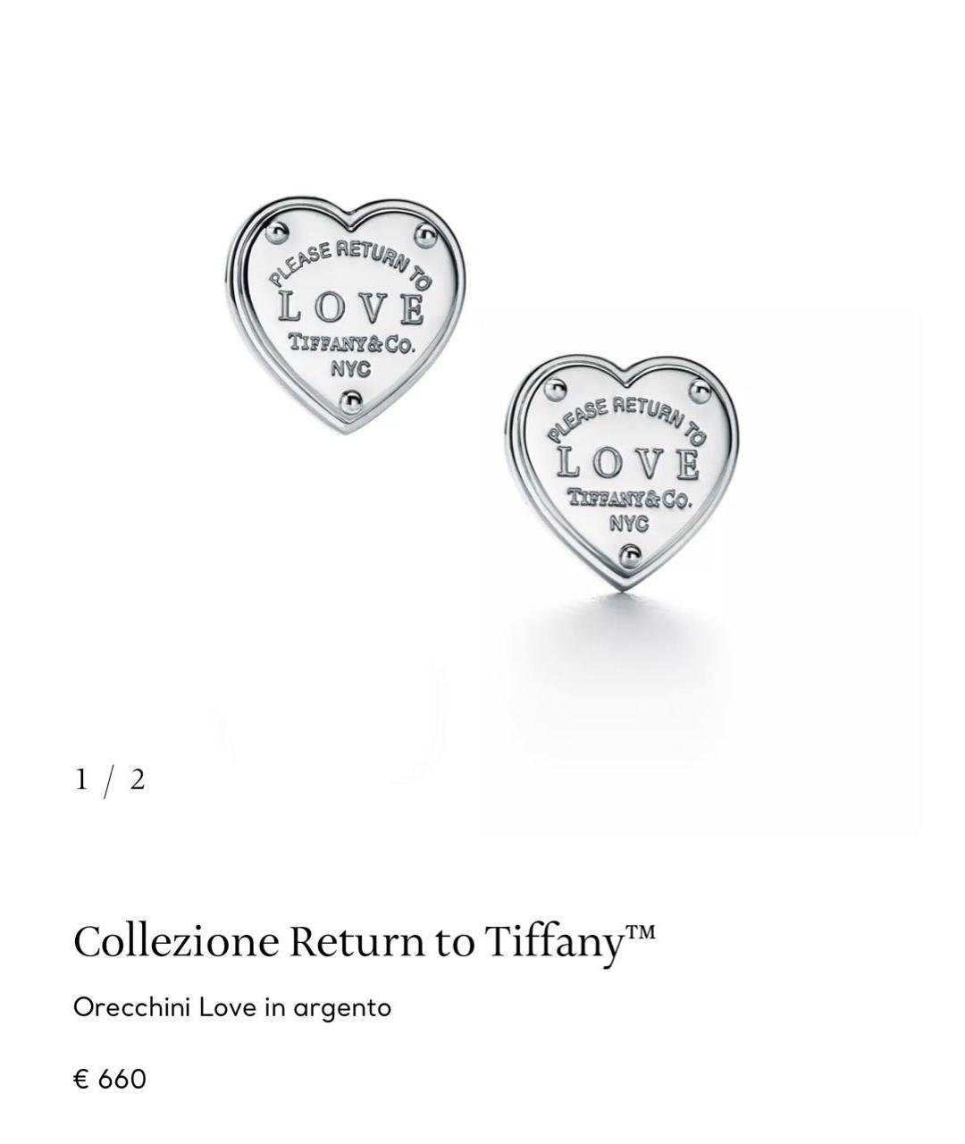 TIFFANY&CO Серебряные серебряные серьги, фото 9