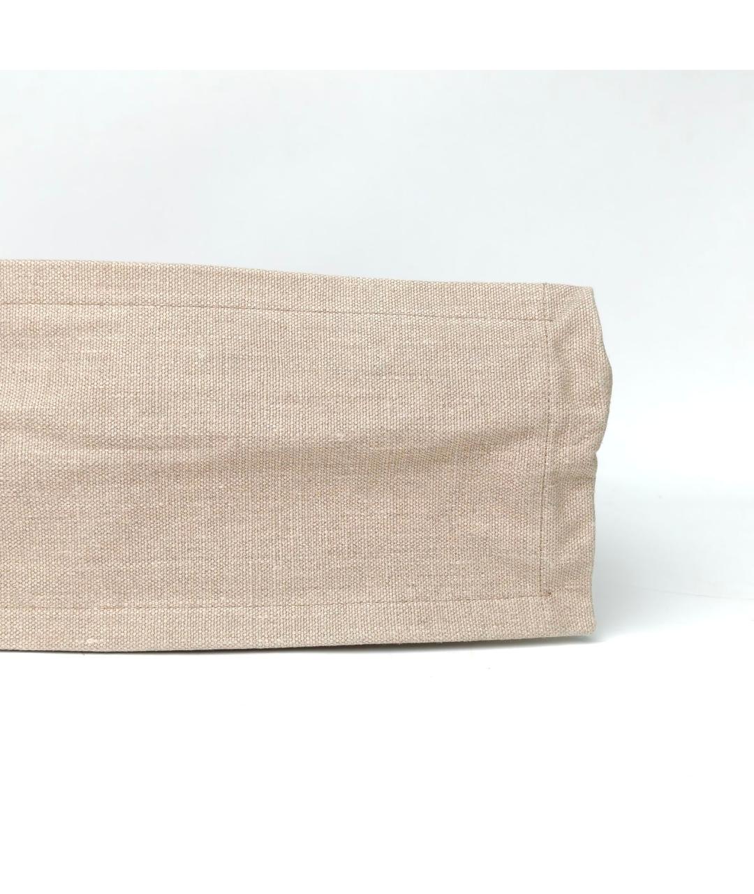 SAINT LAURENT Бежевая тканевая сумка тоут, фото 3