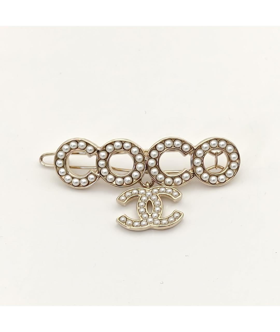 CHANEL Золотая металлическая булавка / брошь, фото 3