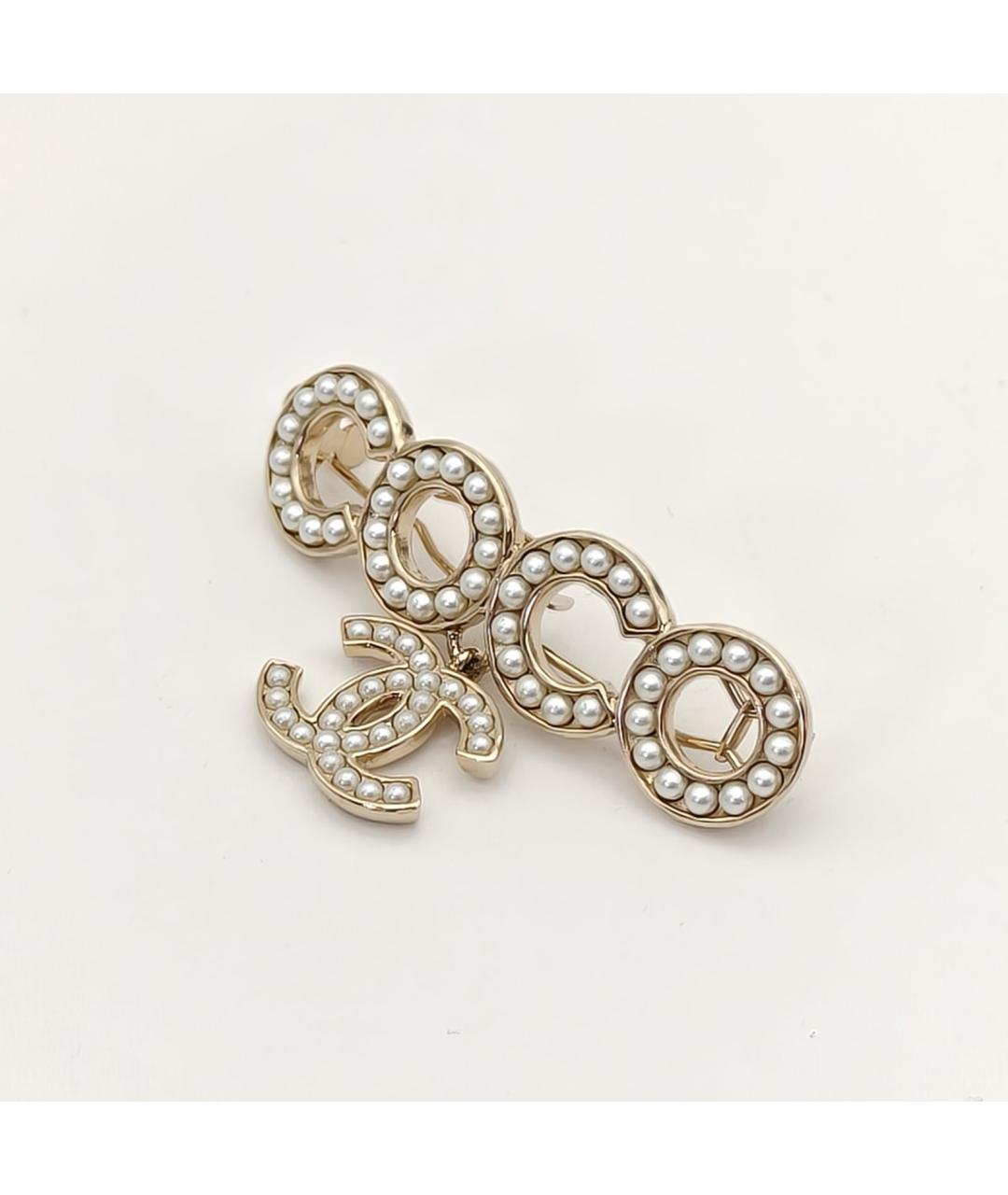 CHANEL Золотая металлическая булавка / брошь, фото 4