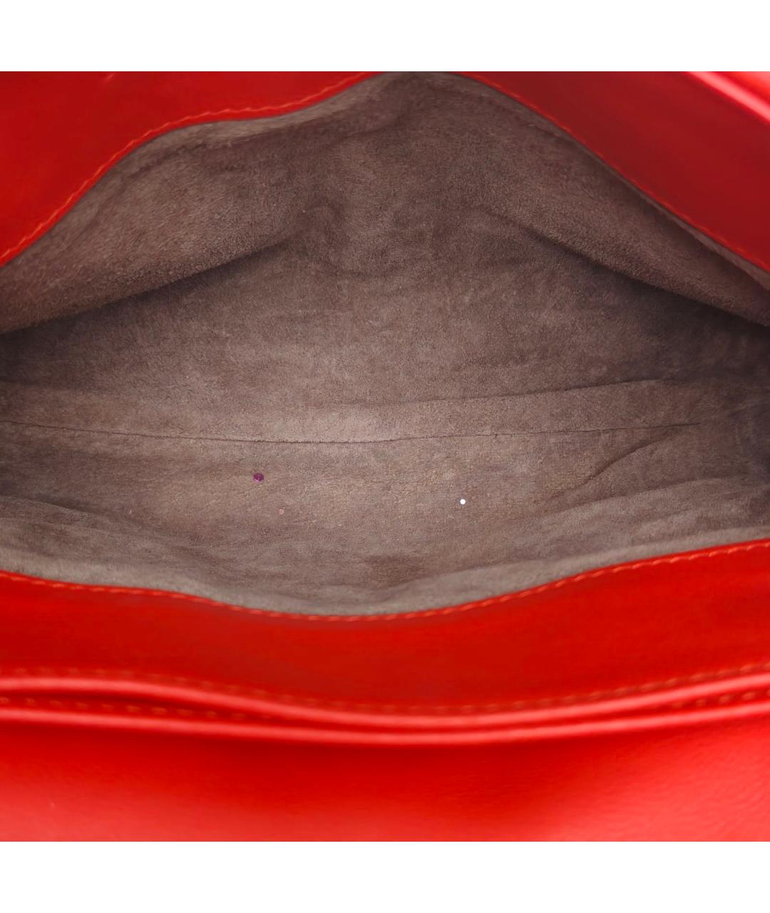 BOTTEGA VENETA Красная кожаная сумка через плечо, фото 7