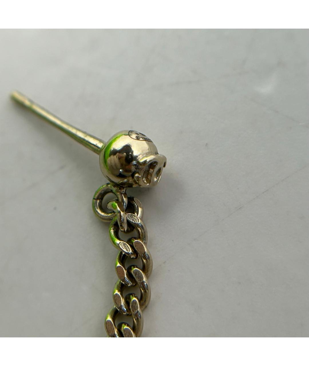 CHANEL Золотые металлические серьги, фото 6