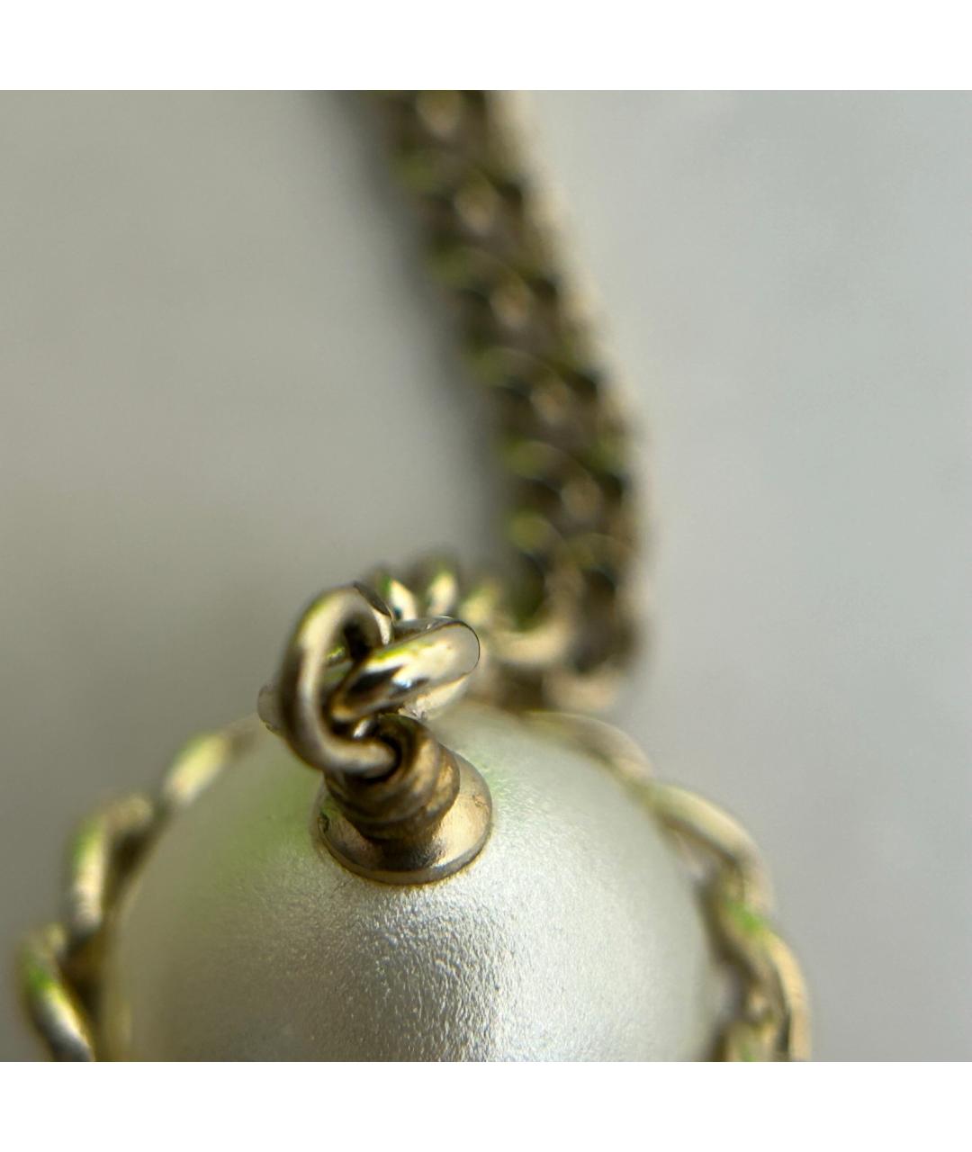 CHANEL Золотые металлические серьги, фото 8