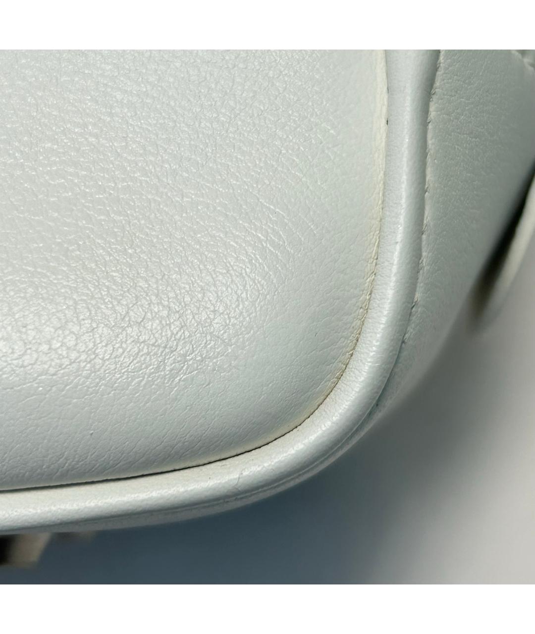 BALENCIAGA Белая кожаная сумка с короткими ручками, фото 9