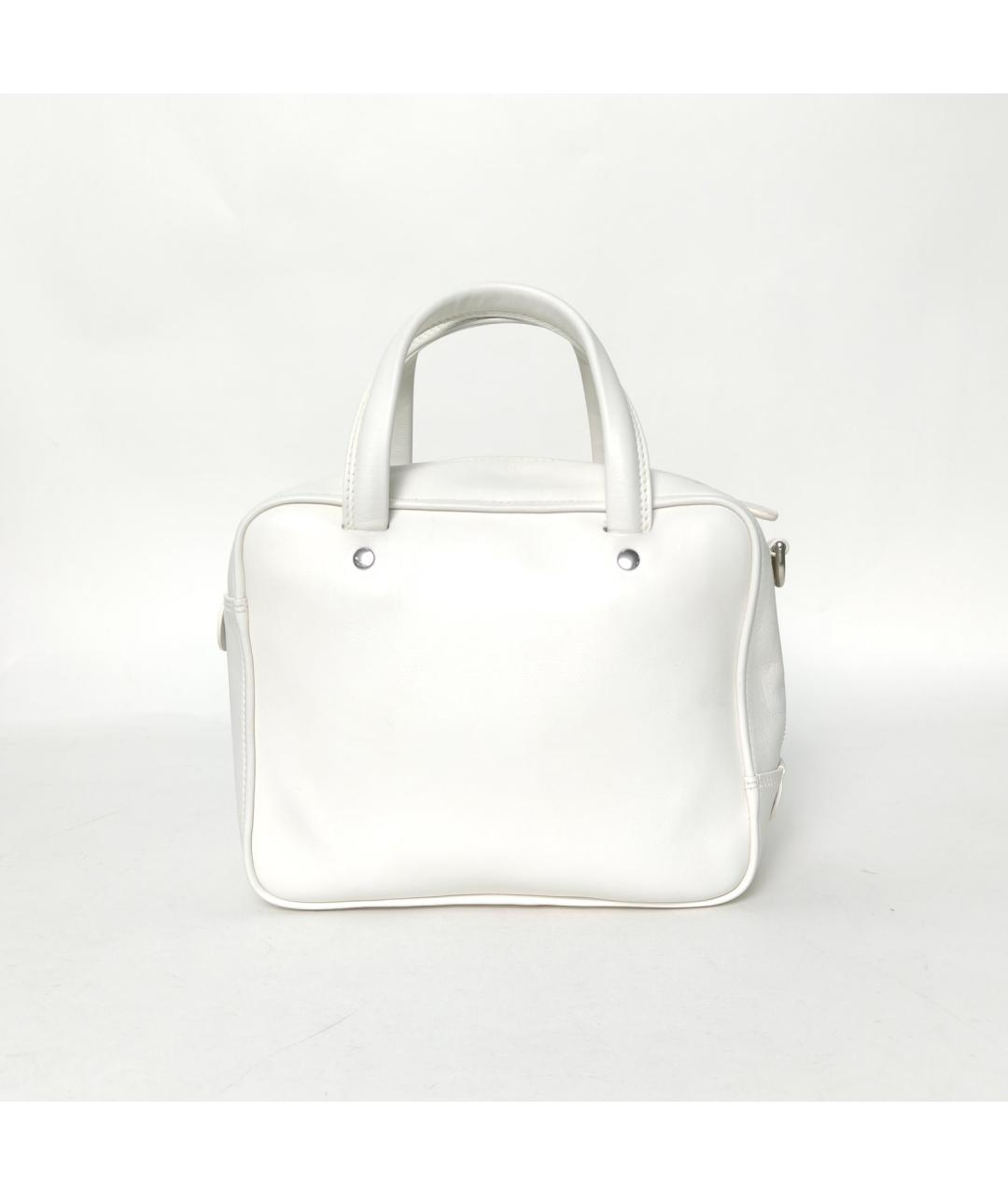 BALENCIAGA Белая кожаная сумка с короткими ручками, фото 4