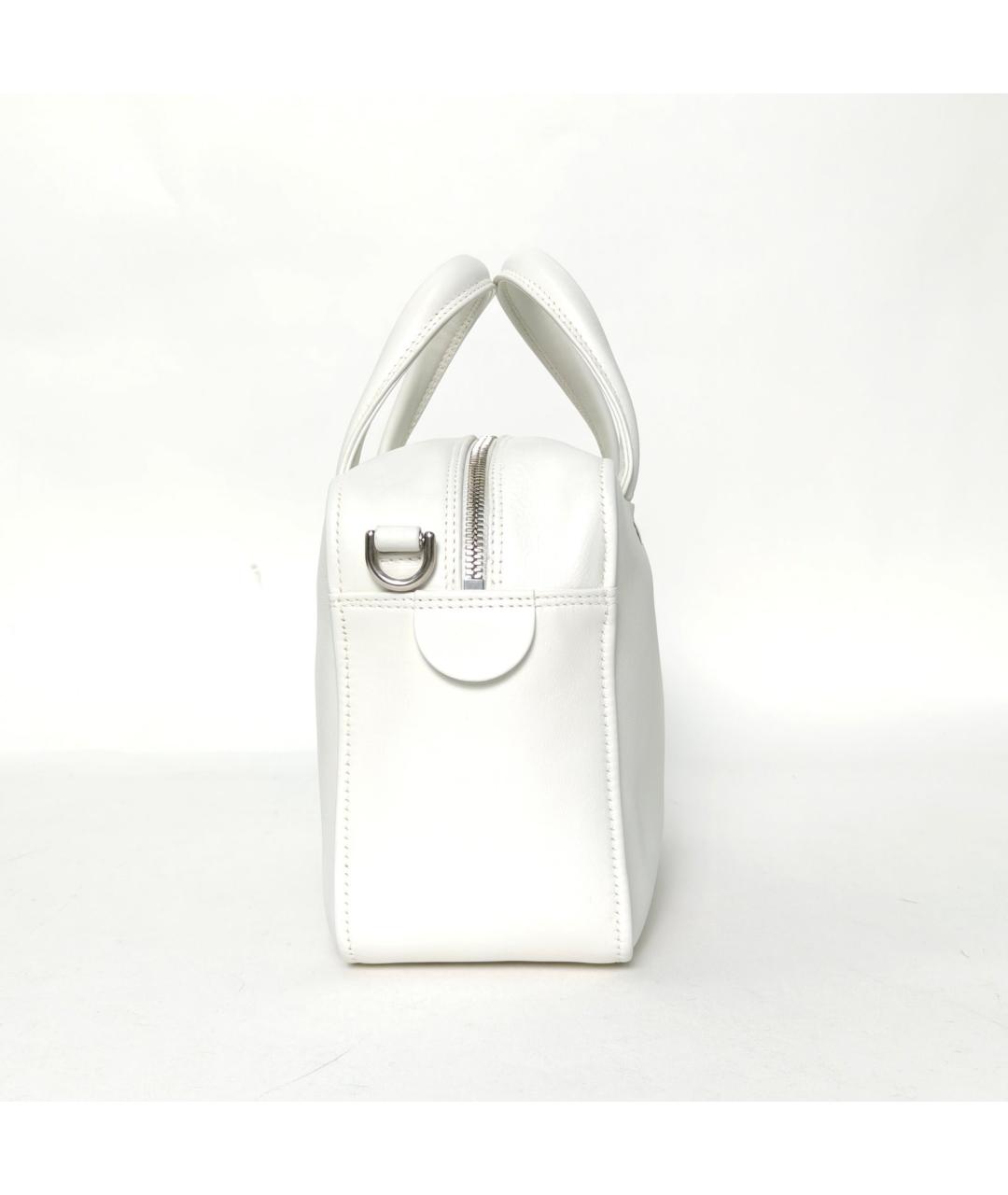 BALENCIAGA Белая кожаная сумка с короткими ручками, фото 3