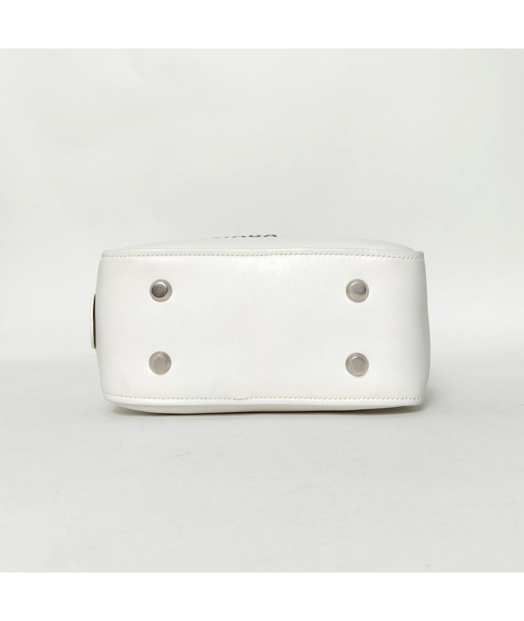 BALENCIAGA Белая кожаная сумка с короткими ручками, фото 6