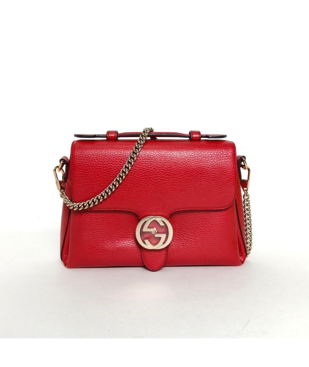 GUCCI Красная кожаная сумка через плечо, фото 2