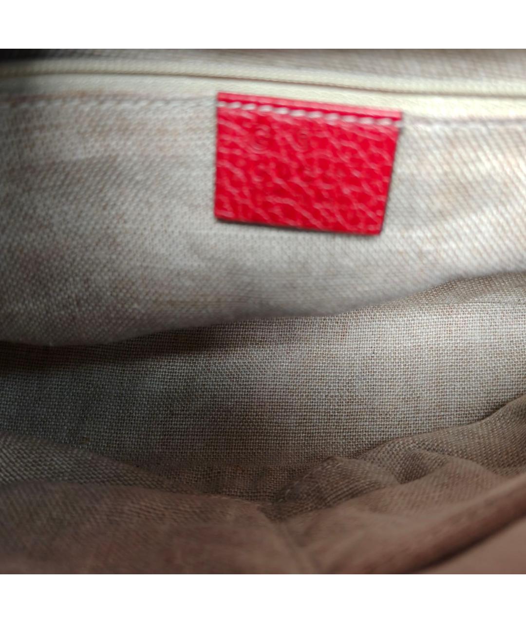 GUCCI Красная кожаная сумка через плечо, фото 8