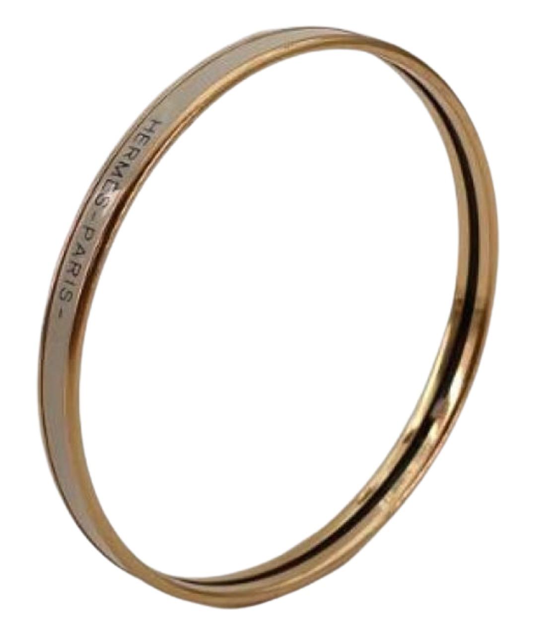 HERMES Бежевый металлический браслет, фото 1