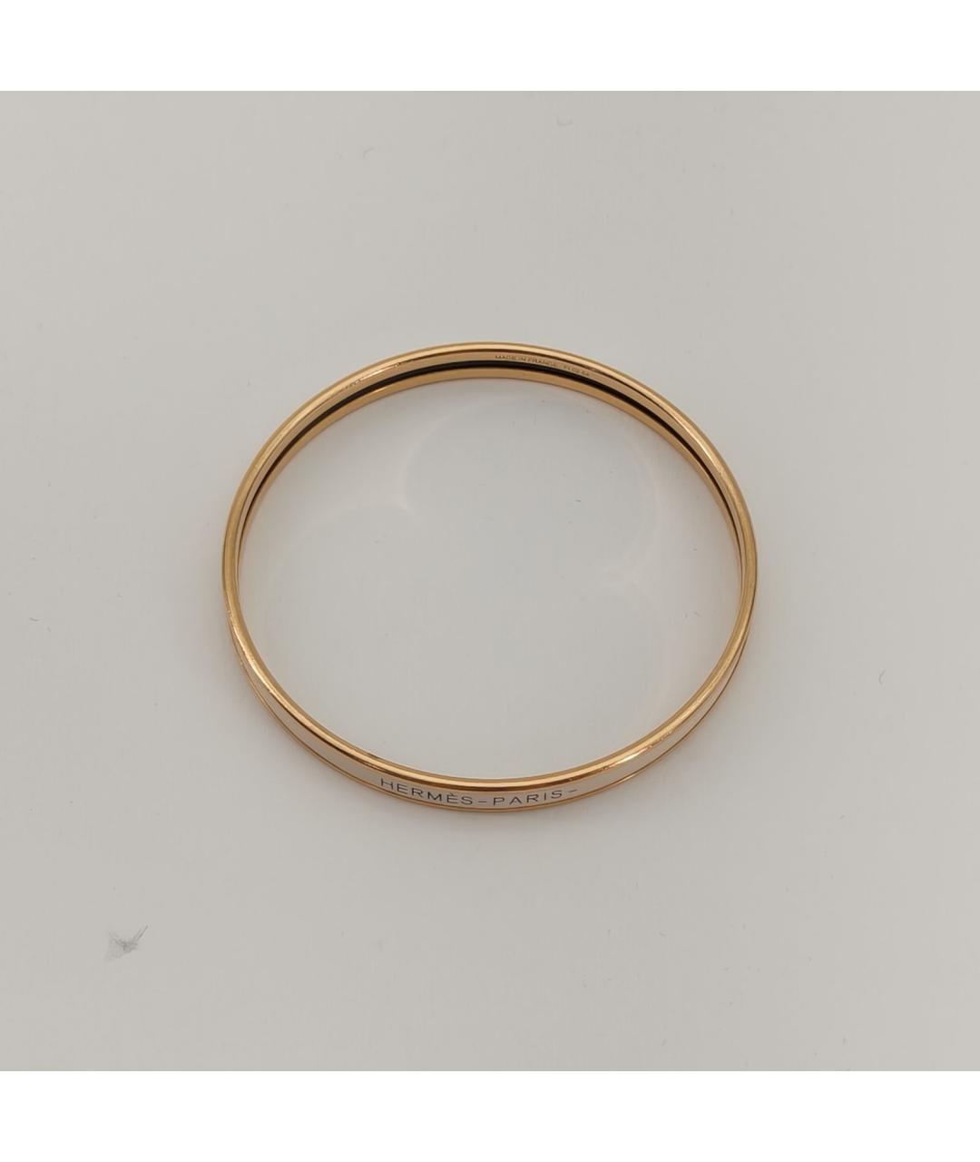 HERMES Бежевый металлический браслет, фото 3