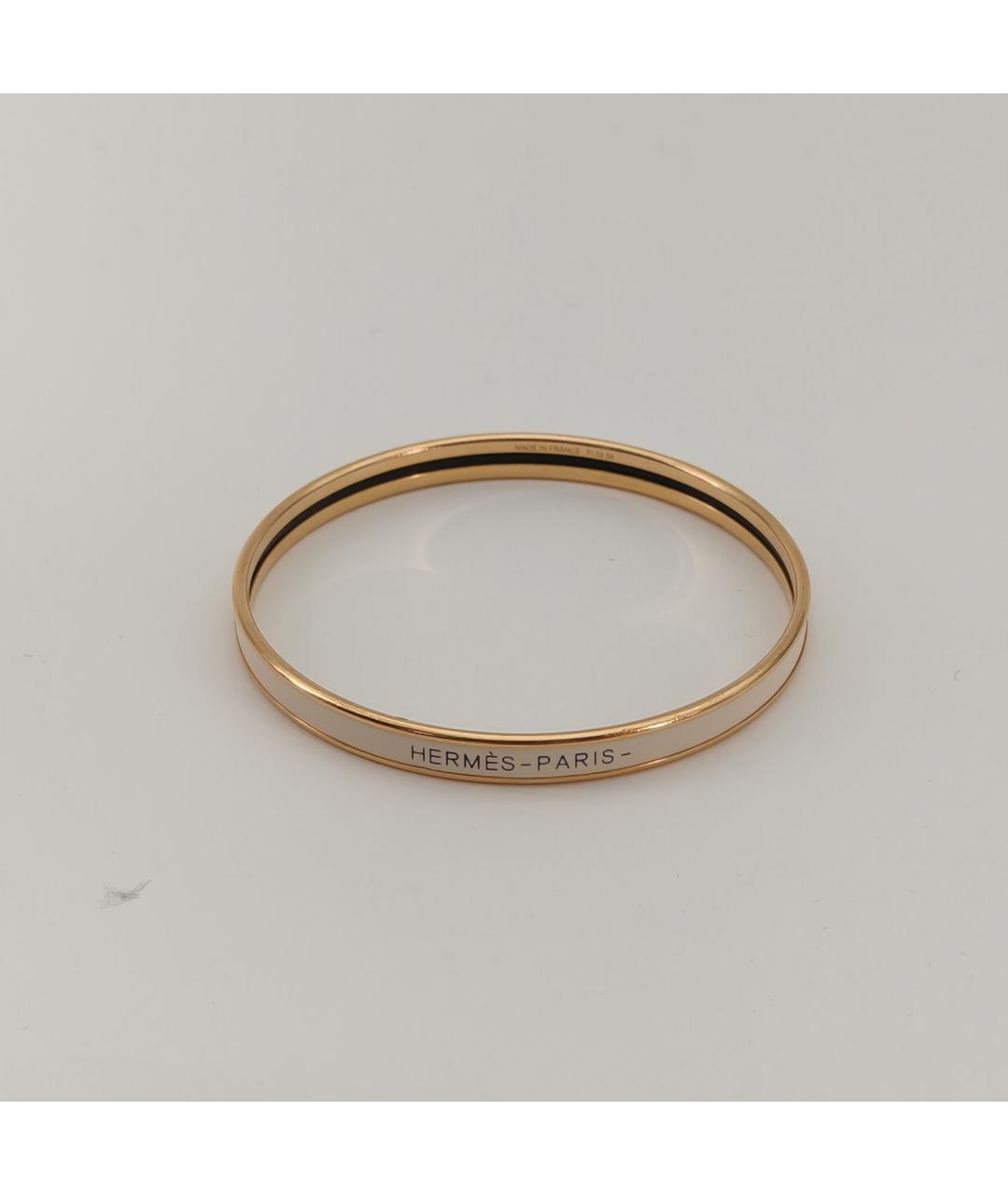 HERMES Бежевый металлический браслет, фото 2