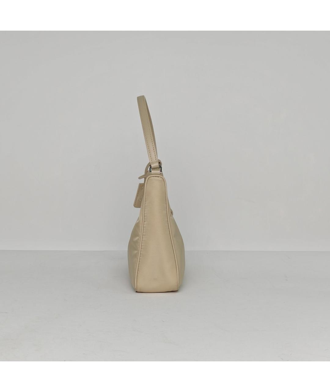 PRADA Бежевая тканевая сумка через плечо, фото 5