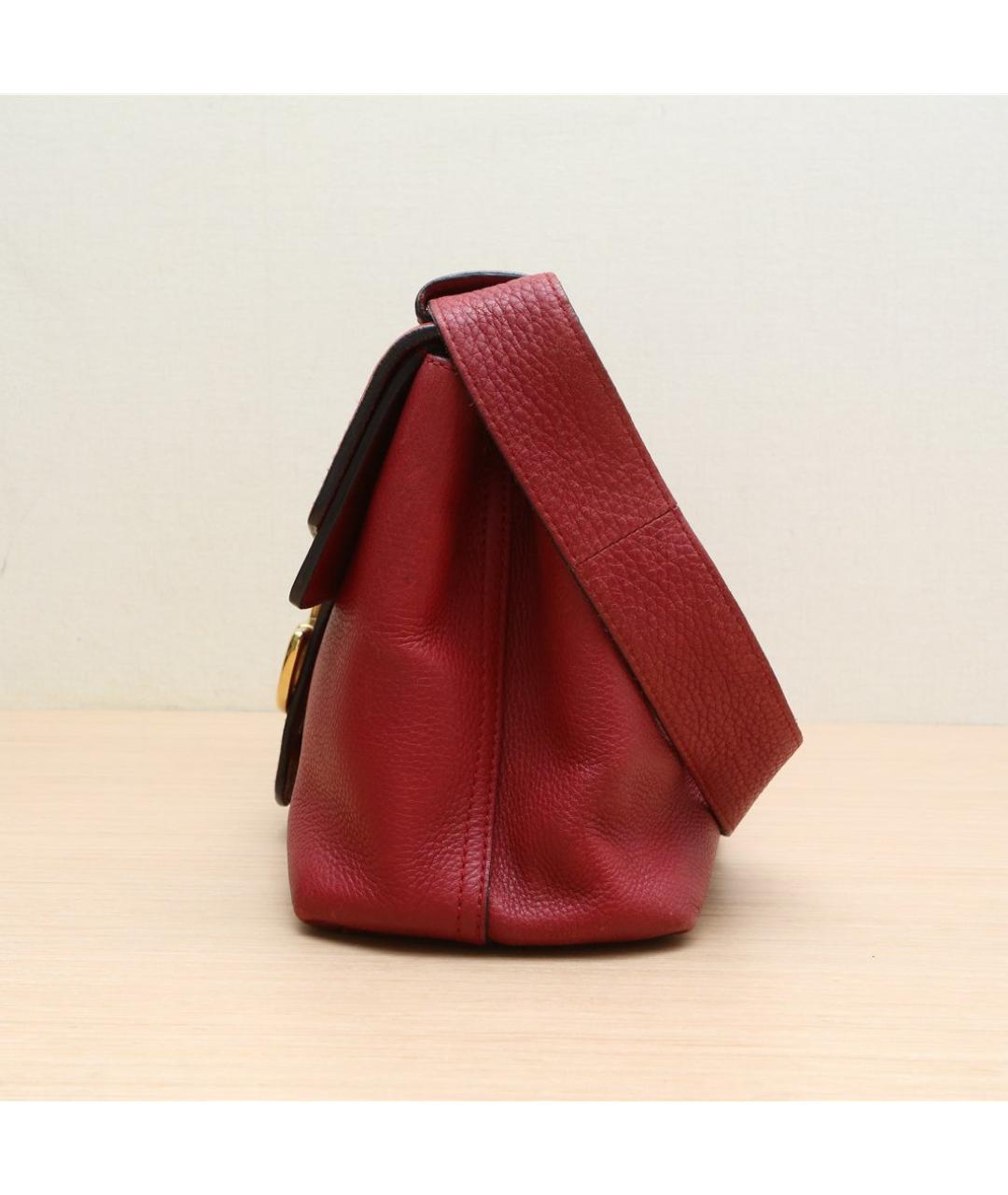 GUCCI Бордовая кожаная сумка через плечо, фото 5