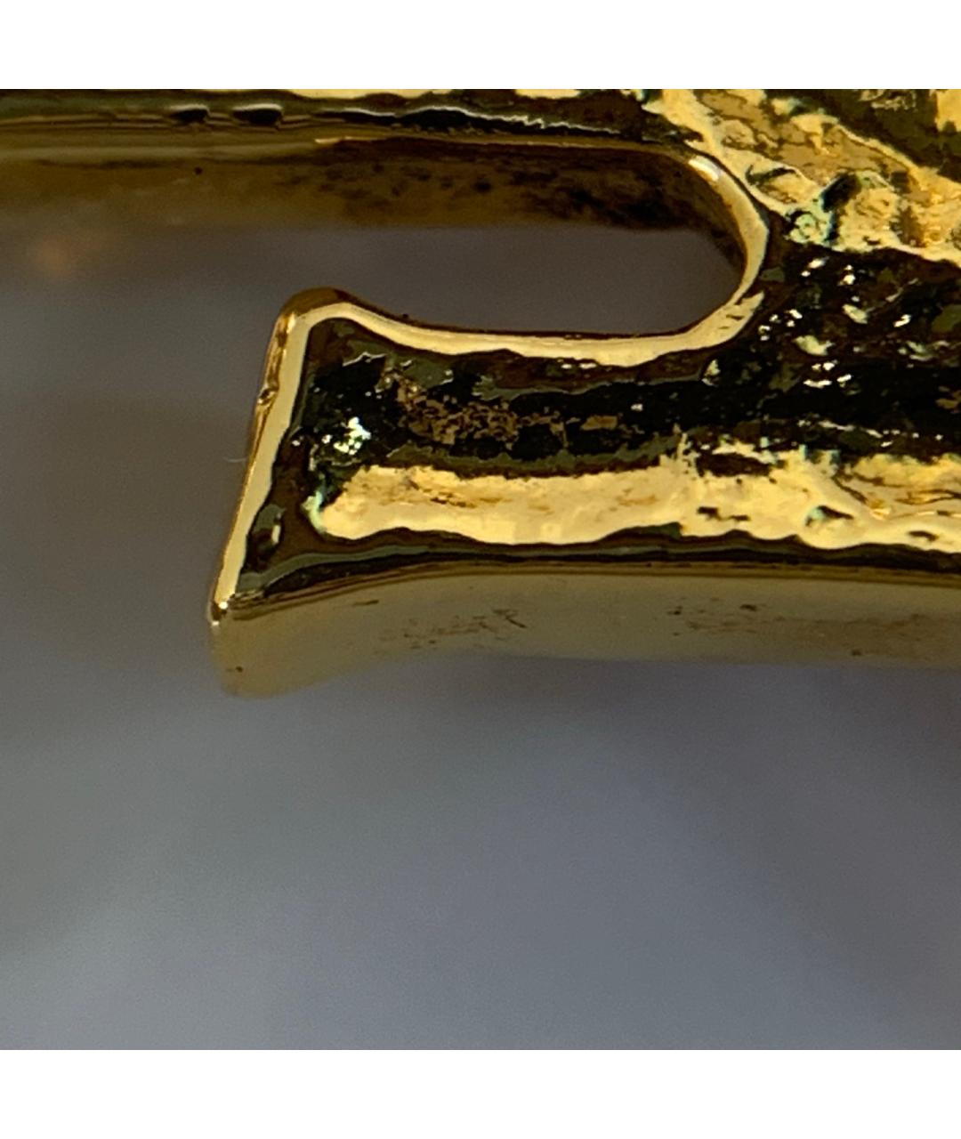 SAINT LAURENT Золотая металлическая булавка / брошь, фото 7