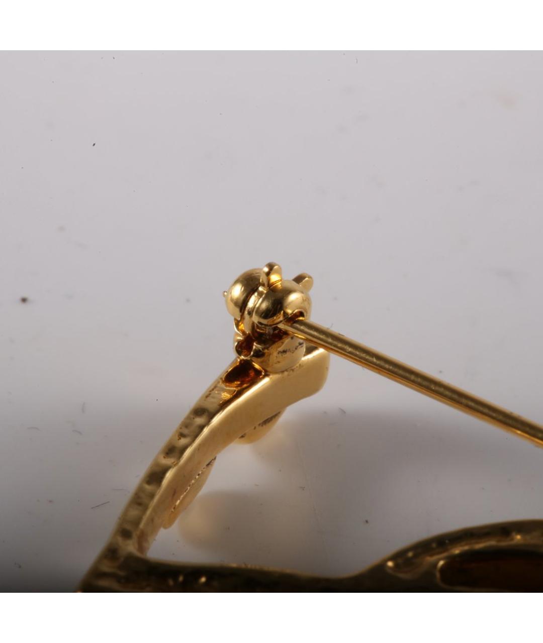 SAINT LAURENT Золотая металлическая булавка / брошь, фото 4