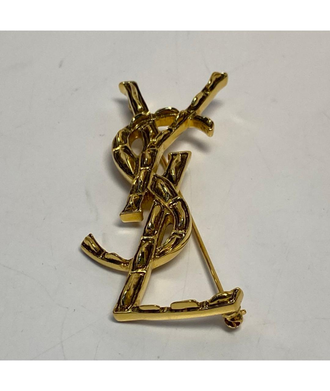 SAINT LAURENT Золотая металлическая булавка / брошь, фото 5
