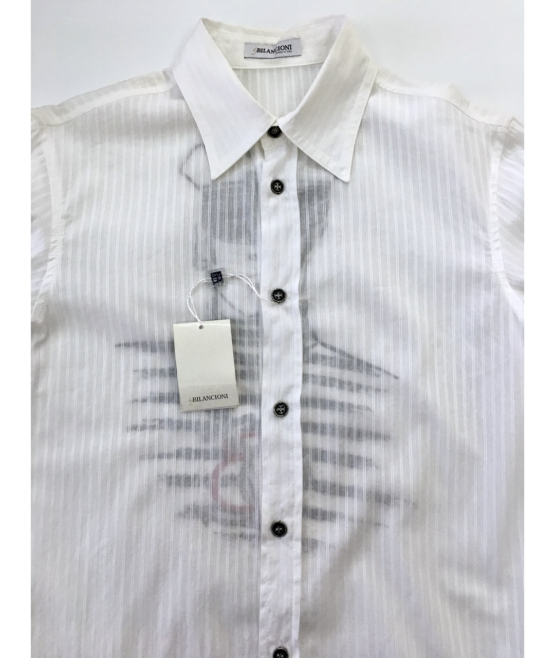 BILANCIONI Белая хлопковая кэжуал рубашка, фото 3