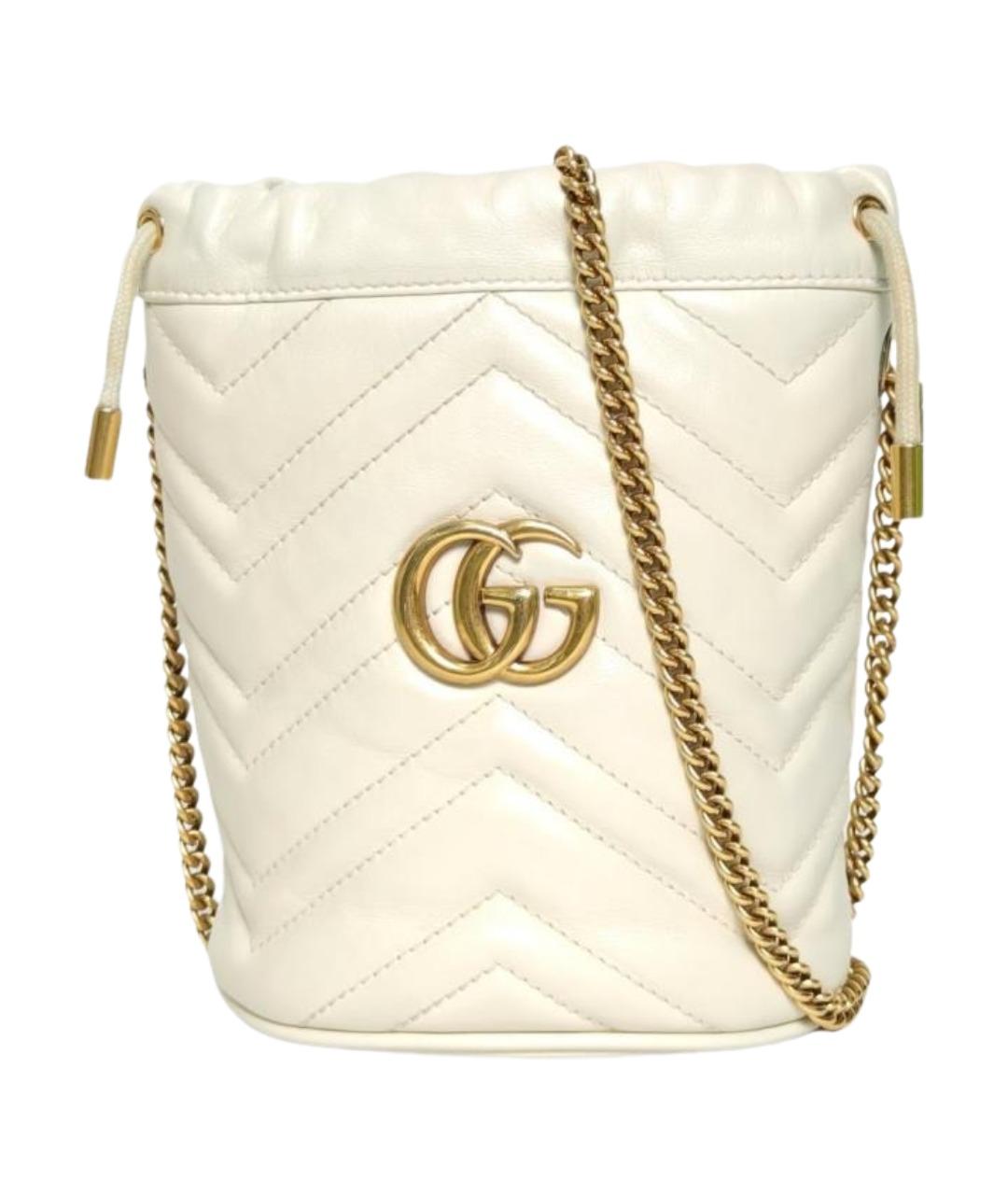 GUCCI Белая кожаная сумка через плечо, фото 1