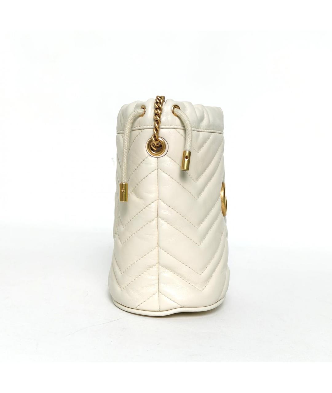 GUCCI Белая кожаная сумка через плечо, фото 5