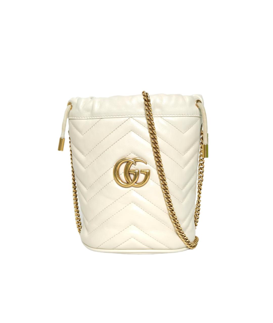 GUCCI Белая кожаная сумка через плечо, фото 10