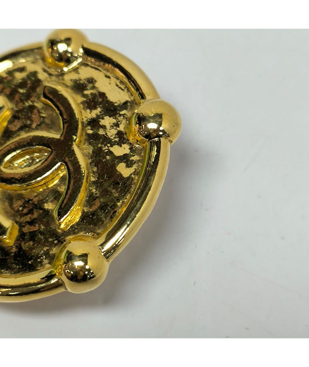 CHANEL Золотые металлические клипсы, фото 9