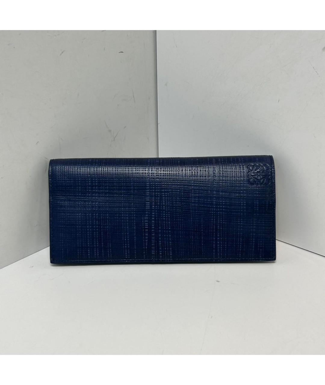 LOEWE Темно-синий кожаный кошелек, фото 9