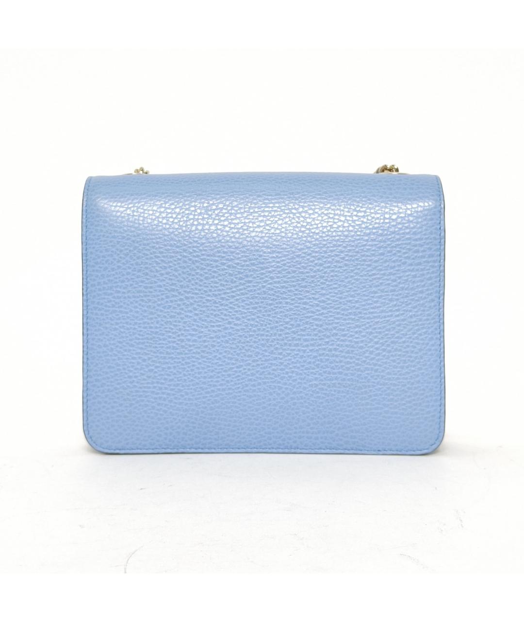 GUCCI Голубая кожаная сумка через плечо, фото 4