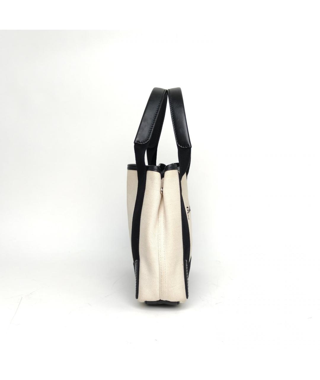 BALENCIAGA Бежевая тканевая сумка с короткими ручками, фото 5