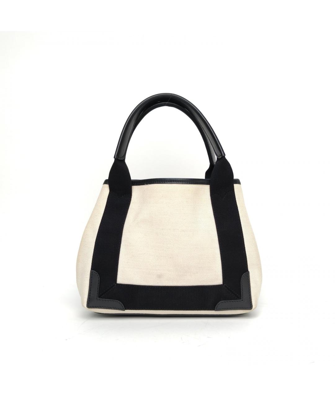 BALENCIAGA Бежевая тканевая сумка с короткими ручками, фото 4